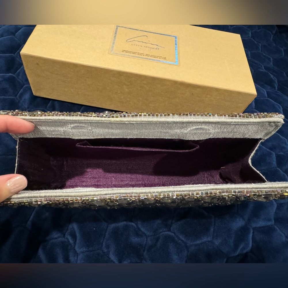RARE Vintage Aviva Stanoff Jeweled Clutch - Picture 2 of 4